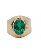Original Vintage 14K Rose Gold Emerald Ring Vintage Jewlery vrc127r